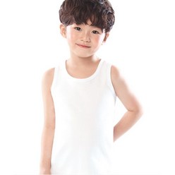 BYC 남아 아동런닝 5개세트 흰색 유아 나시 어린이속옷 이너웨어