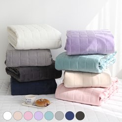 보들보들 따뜻한 극세사 고정밴딩 침대패드 8colors, 민트