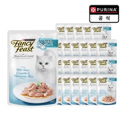 퓨리나 팬시피스트 인스퍼레이션 고양이 파우치, 참치, 70g, 24개