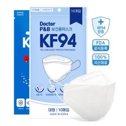 kf94 황사방역 마스크 kc인증 식약처인증 국산마스크, kf94식약처인증 마스크 50+50매, 1개