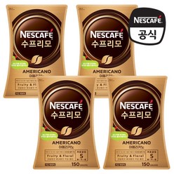 네스카페 수프리모 아메리카노 150G (파우치) x 4팩, 4개, 1개