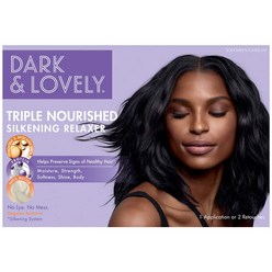 １ Count (Pack of 1) Relaxer - Regular SoftSheen-Carson Dark and Lovely Triple Nourished Silkening, Purple, 1개