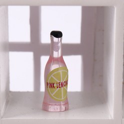 리졸라 미니어처 플레이 과일 주스 칵테일 12부 ob11 가구 장면 포켓 모델, 핑크 과일 와인 병
