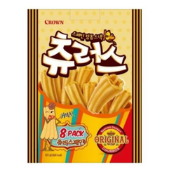 크라운 츄러스 과자 8p, 672g, 1개