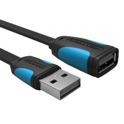 벤션 플랫 칼국수형 USB 연장케이블 연장선 VAS-A10, 5m, 1개