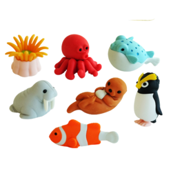 에코에듀 귀여운 지우개 바다동물지우개 어린이방학선물, 2개