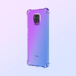 샤오미 홍미노트 9S 투명 레인보우 범퍼 케이스 휴대폰