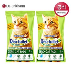 LG유니참 감자& 사막화 Zero 고양이패드 4매 x 2팩, 단품, 단품