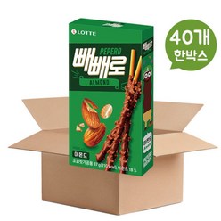 롯데제과 아몬드 빼빼로 37gx40개 데이선물 커플, 40개(1박스)