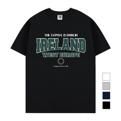 더팀 아일랜드 남여공용 빅사이즈 20수 반팔 프린트 티셔츠 4컬러
