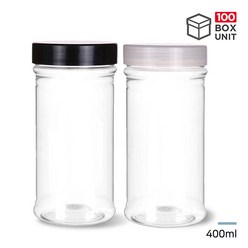 페트용기 팜스원형 400ml 다용도 플라스틱 팜스용기, 400ml 블랙캡 (1개), 1개