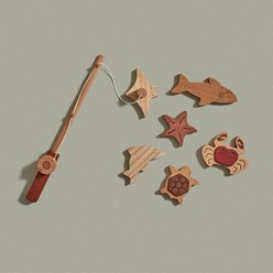 [숲소리] NEW낚시세트[해양생물] 영유아 원목 블럭 교구 장난감 선물