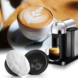 재사용 가능한 커피 캡슐 필터 컵 네스프레소 버츄오 분말용 알루미늄 호일 리필 가능 캡 머신 어댑터, [01] 230ML Black
