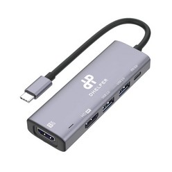 UC-CO24 C타입 4K HDMI 듀얼 트리플 모니터 USB허브 PD충전 멀티 분배기 노트북