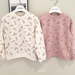페리미츠 [북유럽ST] 꽃무늬 나염이 사랑스러운 데일리 맨투맨 티셔츠- 아이보리 핑크 인천점