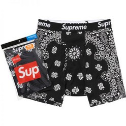 Supreme 반다나 사각팬티 화이트블랙 S size