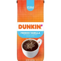 [해외직구] Dunkin’ French 던킨도넛 프렌치 바닐라 그라운드 커피 340g Vanilla Artificially Flavored Coffee Ground Coffee 1