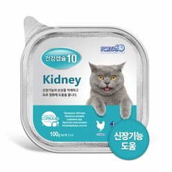 포르자10 건강캡슐 고양이 주식캔 100g, 신장 100g, 32개