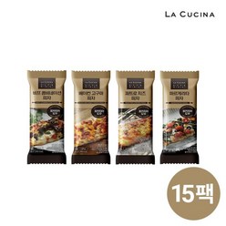 라쿠치나 피자 혼합 15팩 (비프4+콰트로3+베이컨4+마르게리타4), 단품