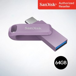 샌디스크 USB 메모리 Ultra Dual Go 울트라 듀얼 고 Type-C OTG USB 3.1 SDDDC3 64GB 라벤더퍼플, Lavender Purple, 64기가