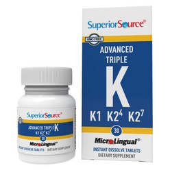 수페리어소스 비타민 K1 K2 MK4 MK7 어드밴스드 트리플 K 3-in-1 30정