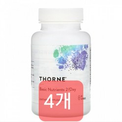 (4개)쏜리서치 종합비타민 투퍼데이 ThorneResearch basic nutrients 2-day, 60정, 4개