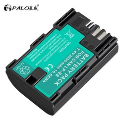 PALO 배터리 및 LED 듀얼 USB 충전기 캐논 EOS 5DS R 5D 마크 II III 6D 7D 70D 80D 카메라용 2850mAh LP E6 LPE6 LP-E6 E6N, 05 1pcs battery