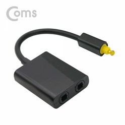 Coms [BT425] Coms 오디오광 분배기 1:2 케이블형 20cm Black, 상세내용표시