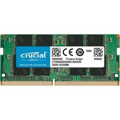 Crucial 노트북 메모리 램 32GB DDR4 CL22 CT2K16G4SFRA32A, 16GB