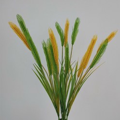 봄 가을장식 벼 보리모형 쌀 짚단 조화 곡식 가든 모조 가짜조화 실내장식, 노란색