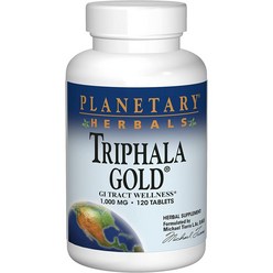 플랜터리 허벌 트리팔라 골드 1000mg 엑스트라 스트렝스 120정 Planetary Herbals Triphala Gold 1000mg Extra Strength, 1개