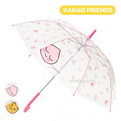 [카카오프렌즈] 60 발그레 POE 자동 장우산 투명우산