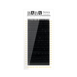 바바 블랙실크 속눈썹 (J컬 JC컬) 언더라인 속눈썹 연장 펌 재료, 0.07, J컬, 6mm