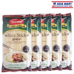 [태국] Sunlee 쌀국수 면 (3mm) 400g X5 / Rice Stick noodle 분짜 볶음국수 비빔국수 썬리, 5개