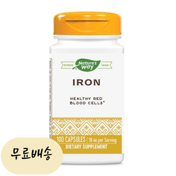 네이처스웨이 아이언 18mg 캡슐 100정, 100개(1팩), 1개, 100개