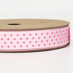 리본벨리 땡땡이 골직 리본 15/25mm 16yd 선물 포장 리본 공예 DIY, 25mm, 13.핑크/체리