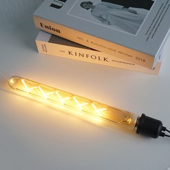 LED 에디슨 전구 T30 x 300 막대 램프 E26 필라멘트 전구색, 1개