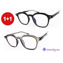 1+1 안경테 트랜디온 뿔테 명품스타일 두가지색상 가벼운 남녀공용 a73I7P