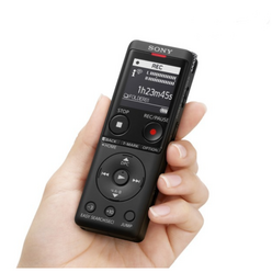 소니 SONY(4GB) 휴대용 고성능 소형녹음기 보이스레코더 고감도 PCM MP3 FM라디오 메모리확장 USB충전식 음성녹음기, 골드