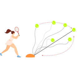 테니스 리턴볼 혼자치는 연습기 볼머신 스윙연습 트레이닝 (그린), 상세페이지 참조, 1개