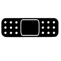 자동차 일자밴드 스티커 흠집 스크래치 가림 반창고 스티커, 1개, 블랙