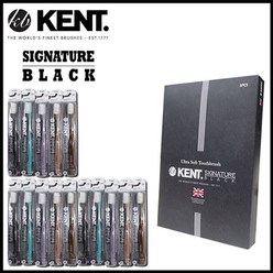켄트 켄트시즌3 시그니처 블랙 초극세모 칫솔 15P+칫솔케이스 1개(블루/투명 중 랜덤)+켄트쇼핑백 1개, 단일옵션
