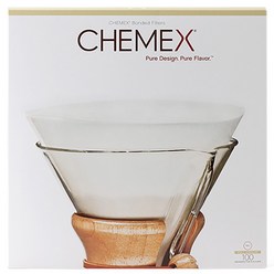 Chemex 원형 화이트 필터 FP-1 (6~13컵용), 100매, 1개