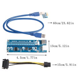Express 1x ~ 16x 확장 포트 어댑터 확장 카드 PCIE 커넥터 익스프레스 USB 3.0 전원 케이블 쉬운 PCI-E, 01 Other
