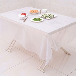 일회용 비닐 식탁보 테이블 10매 (색상랜덤), 1개, 10매입