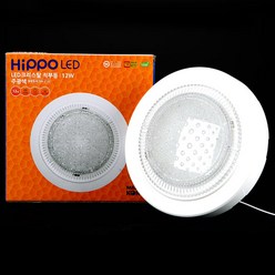 히포 LED 원형직부등 10W, 주광색(하얀빛), 1개