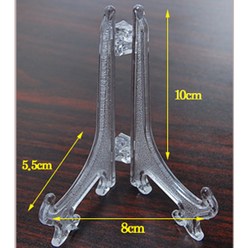 zalmon 투명 이젤 아크릴 접시받침대 액자받침, 5개