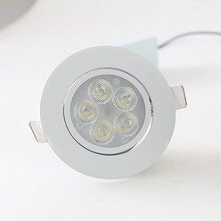 조명나무 LED 할로겐 일체형 기구 (5W) MR16 매입기구, 화이트-주광색(흰빛), 1개