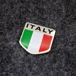 [DJ] 이탈리아 ITALY 국기 엠블럼 (스틸) 스티커 순정 튜닝 엠블렘, 1개