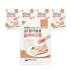 굽네 닭가슴살 슬라이스햄 100g, 5팩